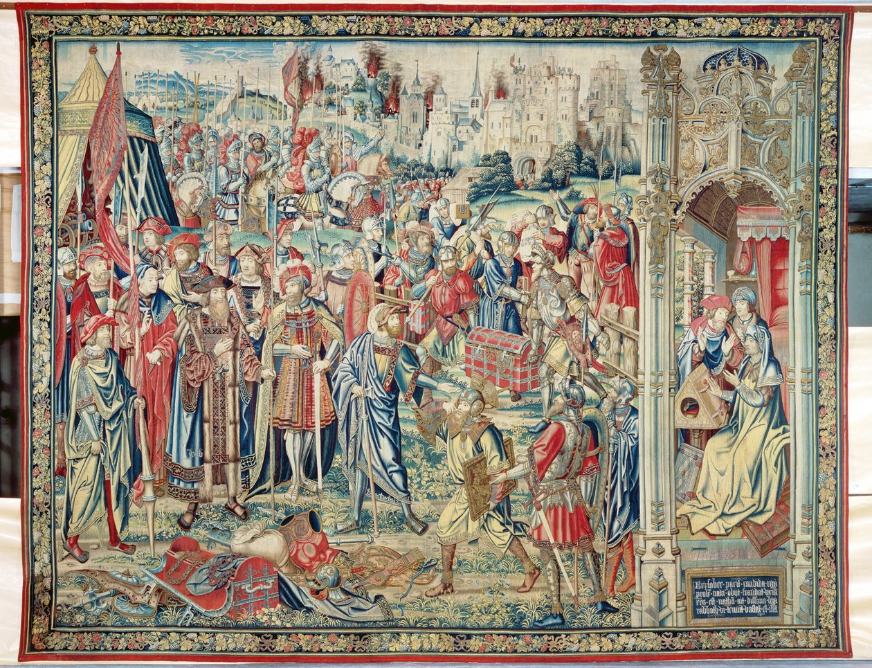 Ganimet Toplama, David ve Bathsheba Goblen, c.1510-15 by Flemish School