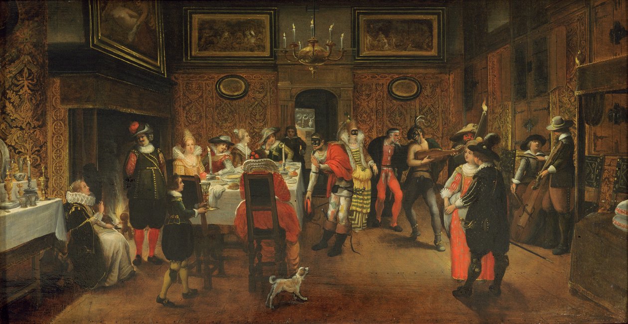 Müzisyenlerle Maskeli Misafirler (bkz. 254067) by Flemish School