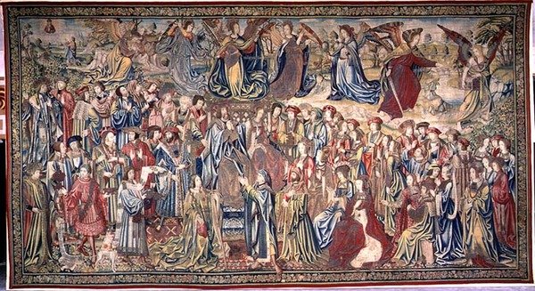 Nathan David'i Suçluyor, David ve Bathsheba'nın Gobleni, c.1510-15 (goblen) by Flemish School