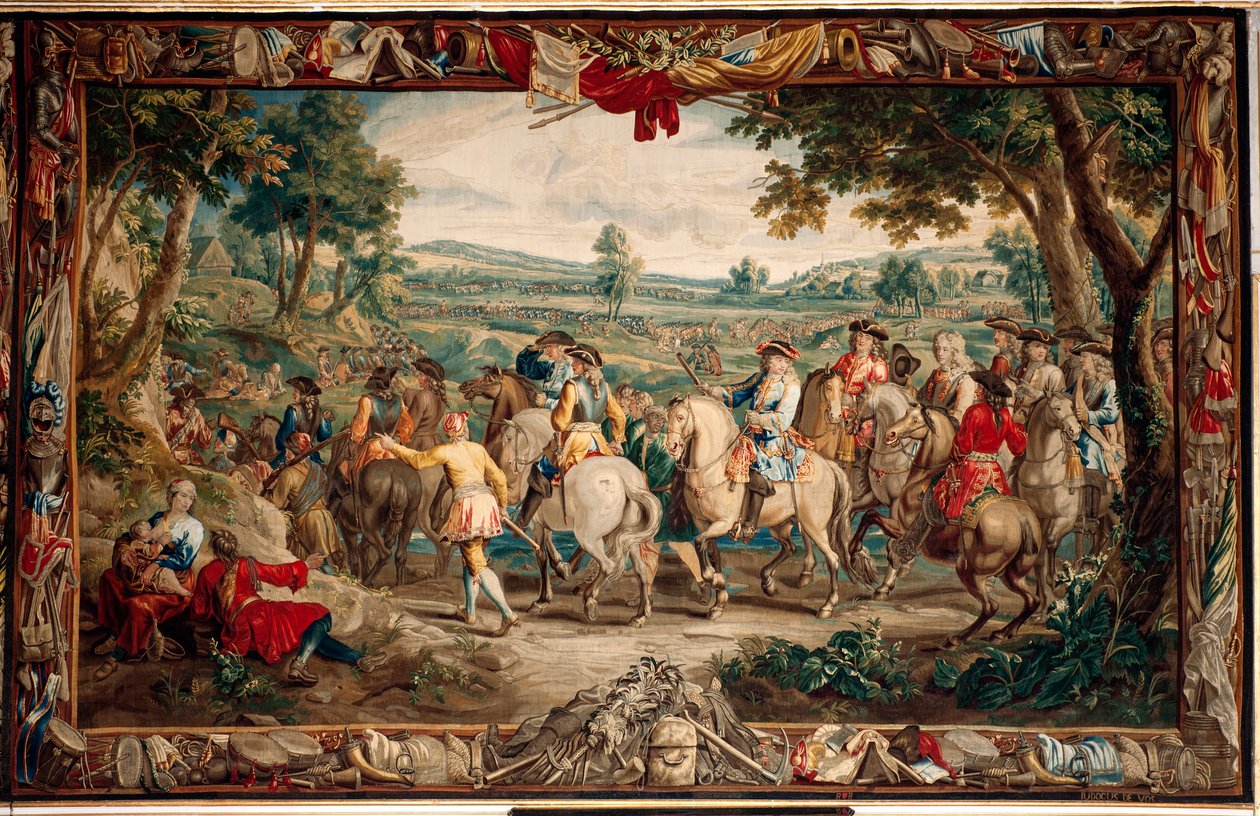 Saray (Schloss Schlitzheim). Flaman halısı. Brüksel atölyesi Judocus De Vos. Lambert De Hondt
