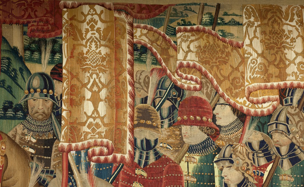 Parish duvar halıları müzesi (Pastrana Goblenleri Parish Müzesi). Flaman halısı. Tanger