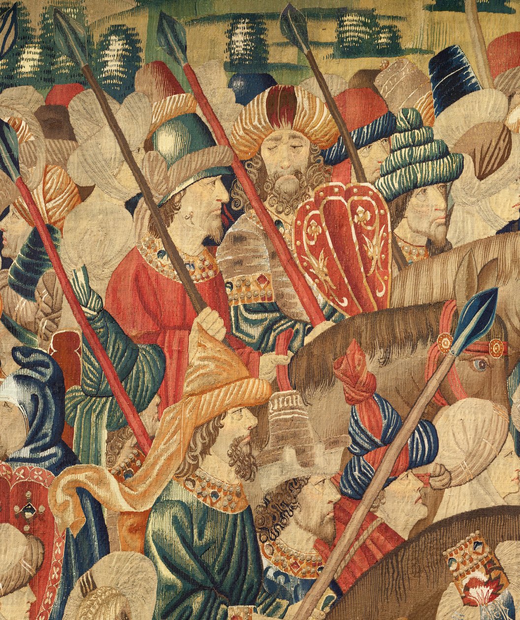 Parish duvar halıları müzesi (Pastrana Goblenleri Parish Müzesi). Flaman halısı. Tanger