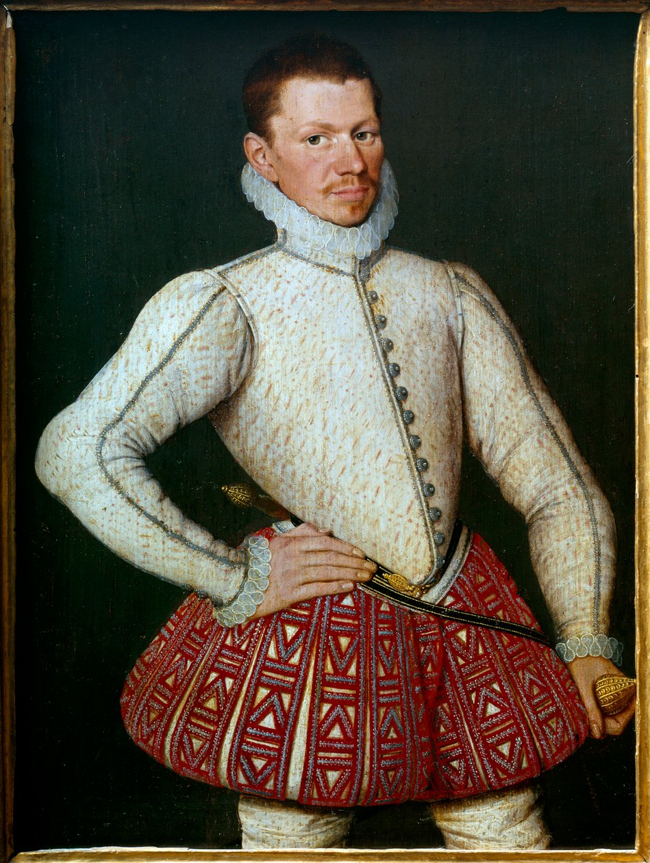 Bir beyefendinin portresi 16. yüzyılın ikinci yarısının Flaman okulunun resmi. Güneş 0,37x0,27 m by Flemish School