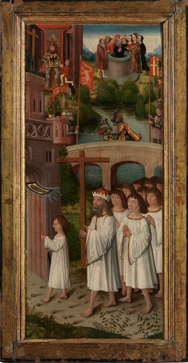 Kutsal Haç Efsanesinden Sahneler (panel üzeri yağlı boya) by Flemish School