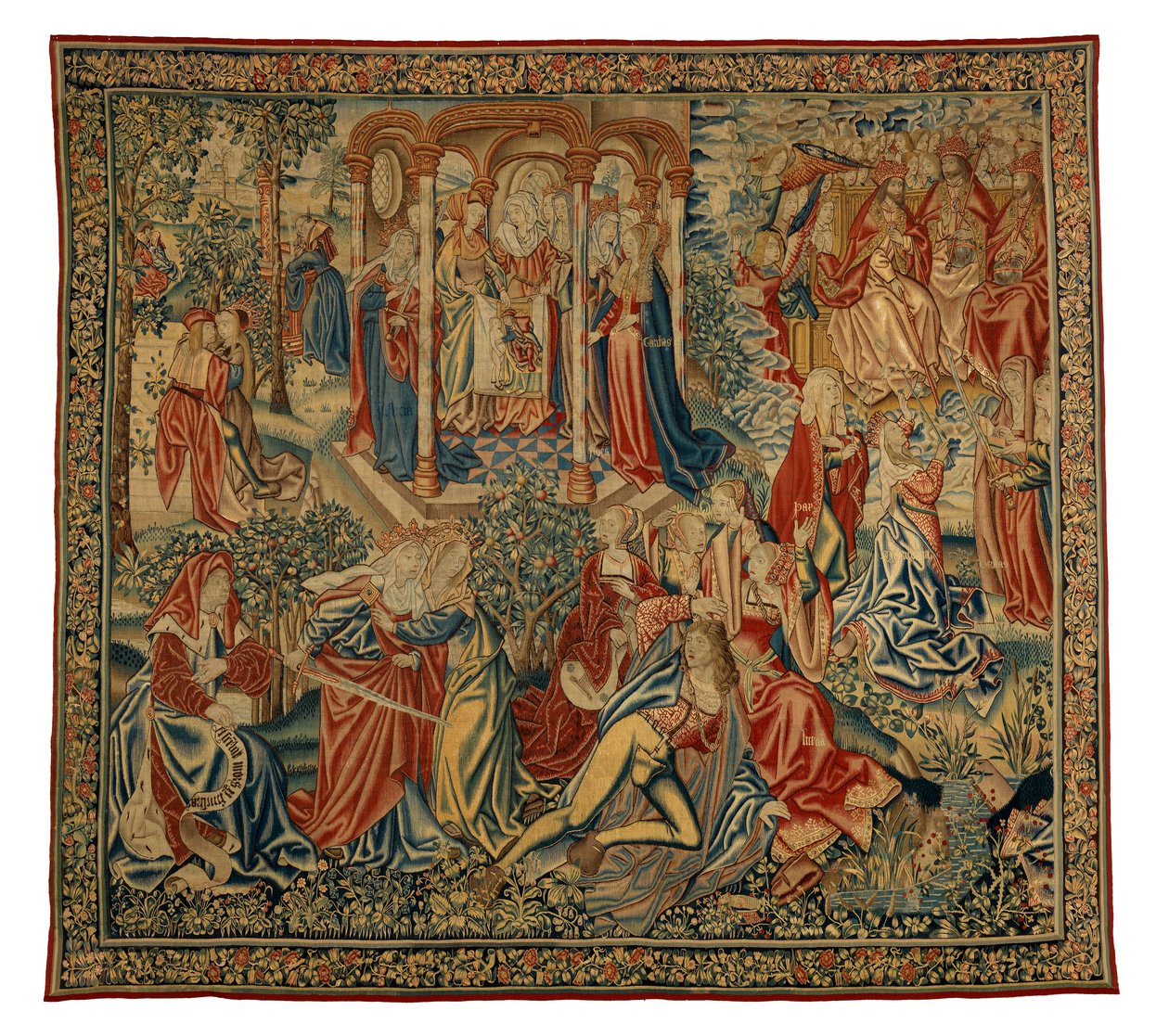 Goblen, İnsan veya Adalete Saldıran Adamın Ahlaki Alegorisi, Flanders, Belçika'da yapılmış, 1500 dolaylarında (yün ve ipek) by Flemish School