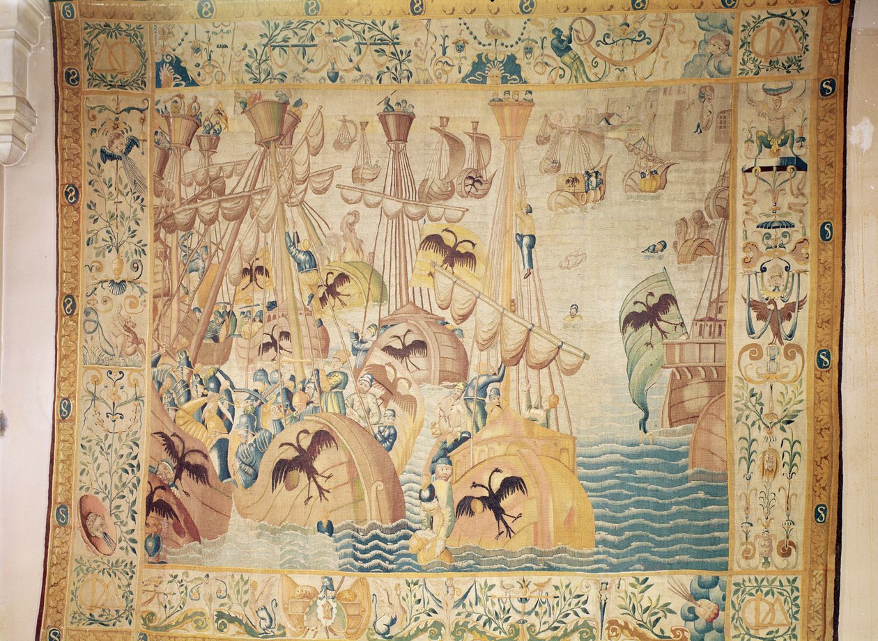 Tunus Muharebesi veya İnebahtı Muharebesi by Flemish School