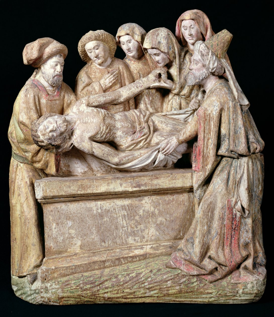 Cambrai'deki Beguine Manastırı'ndan Mezar Mezarı (çok renkli ahşap) by Flemish School