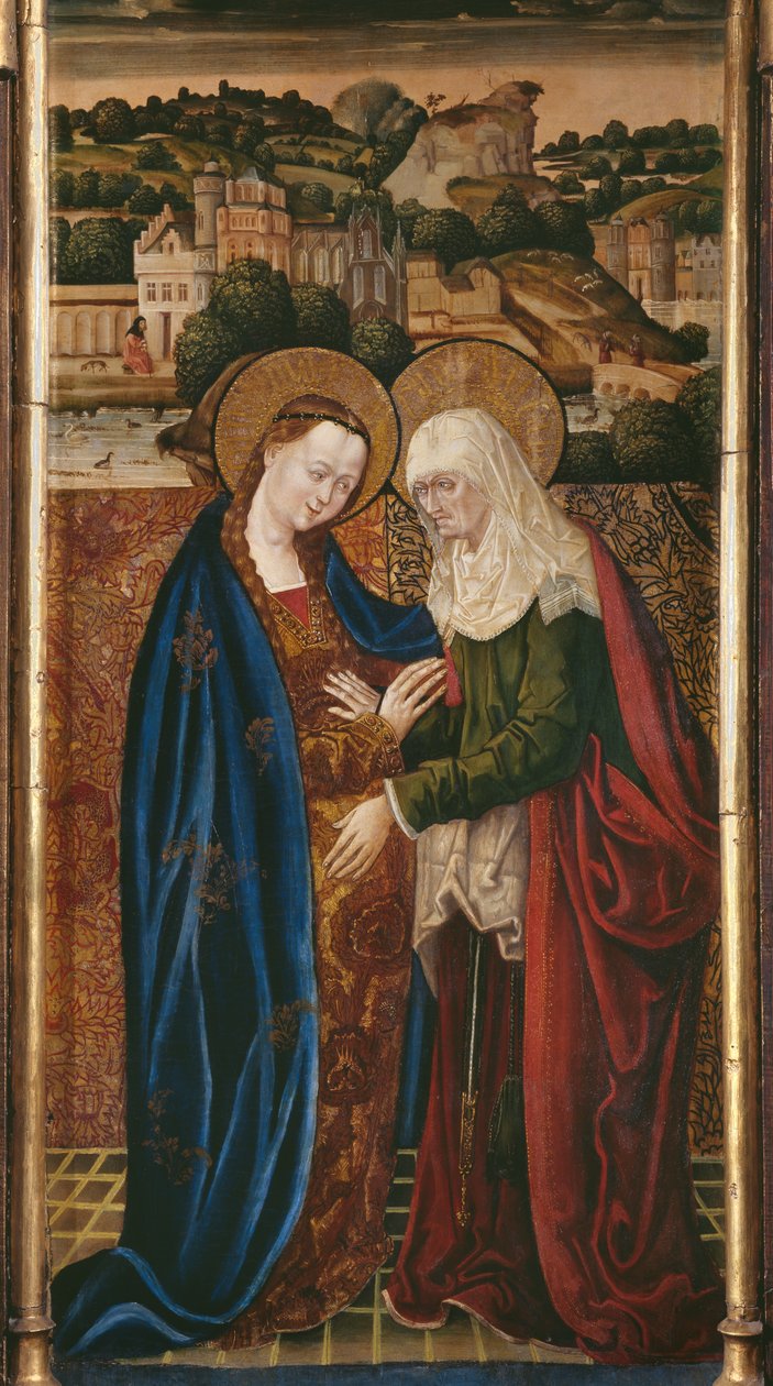 Üç Parçalı, Ziyaret, orta panel (ayrıca bkz. 345910, 345911) by Flemish School