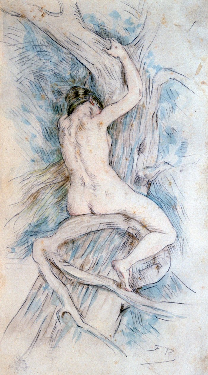 "Hamadryade", c1850-1898. by Félicien Rops