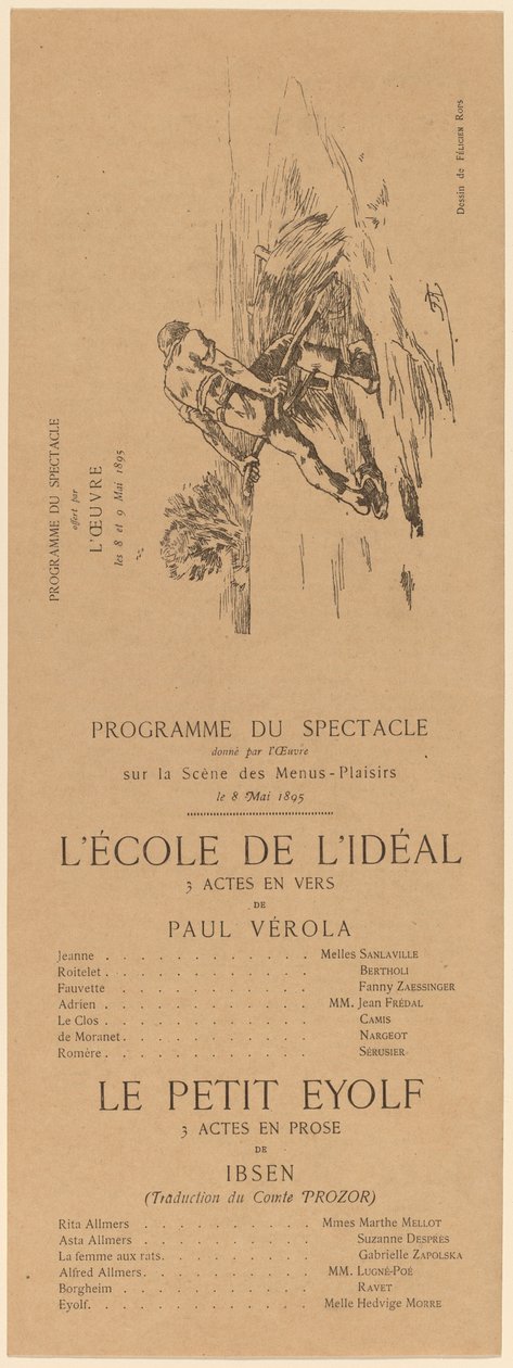 İdeal Okulu; Küçük Eyolf by Félicien Rops
