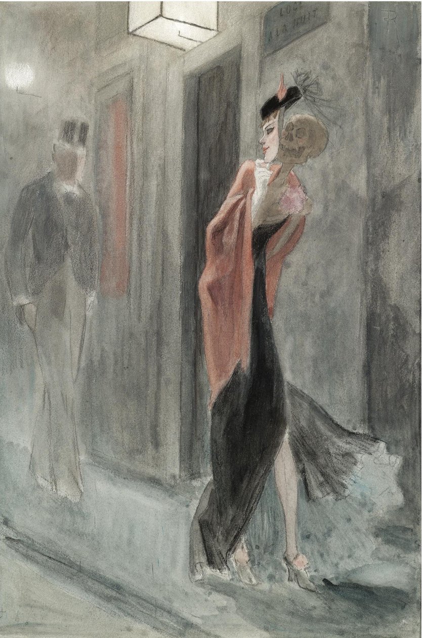Sokak köşesi, sabahın dördü Parodie humaine by Félicien Rops