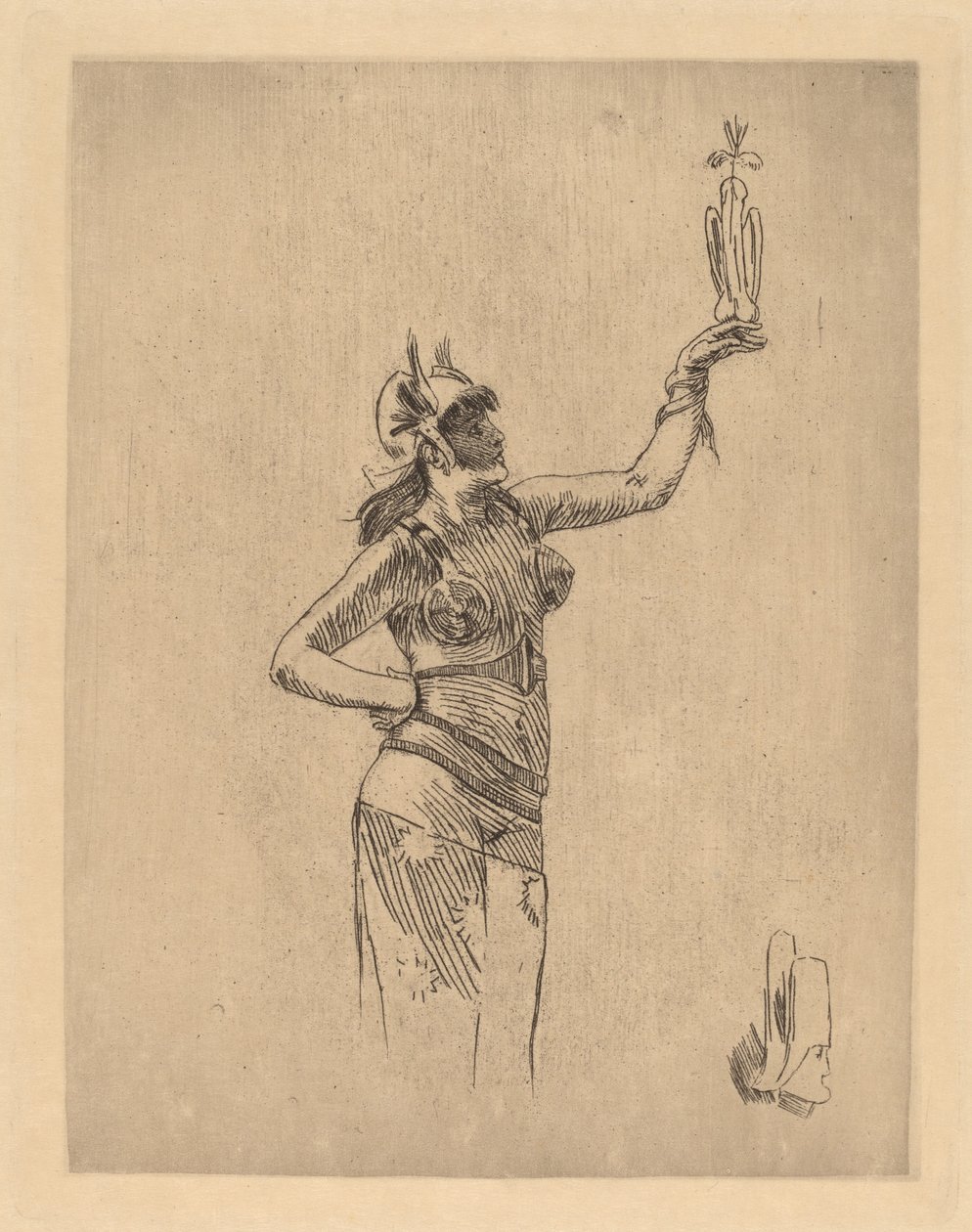 Falconer (La fauconniere) by Félicien Rops