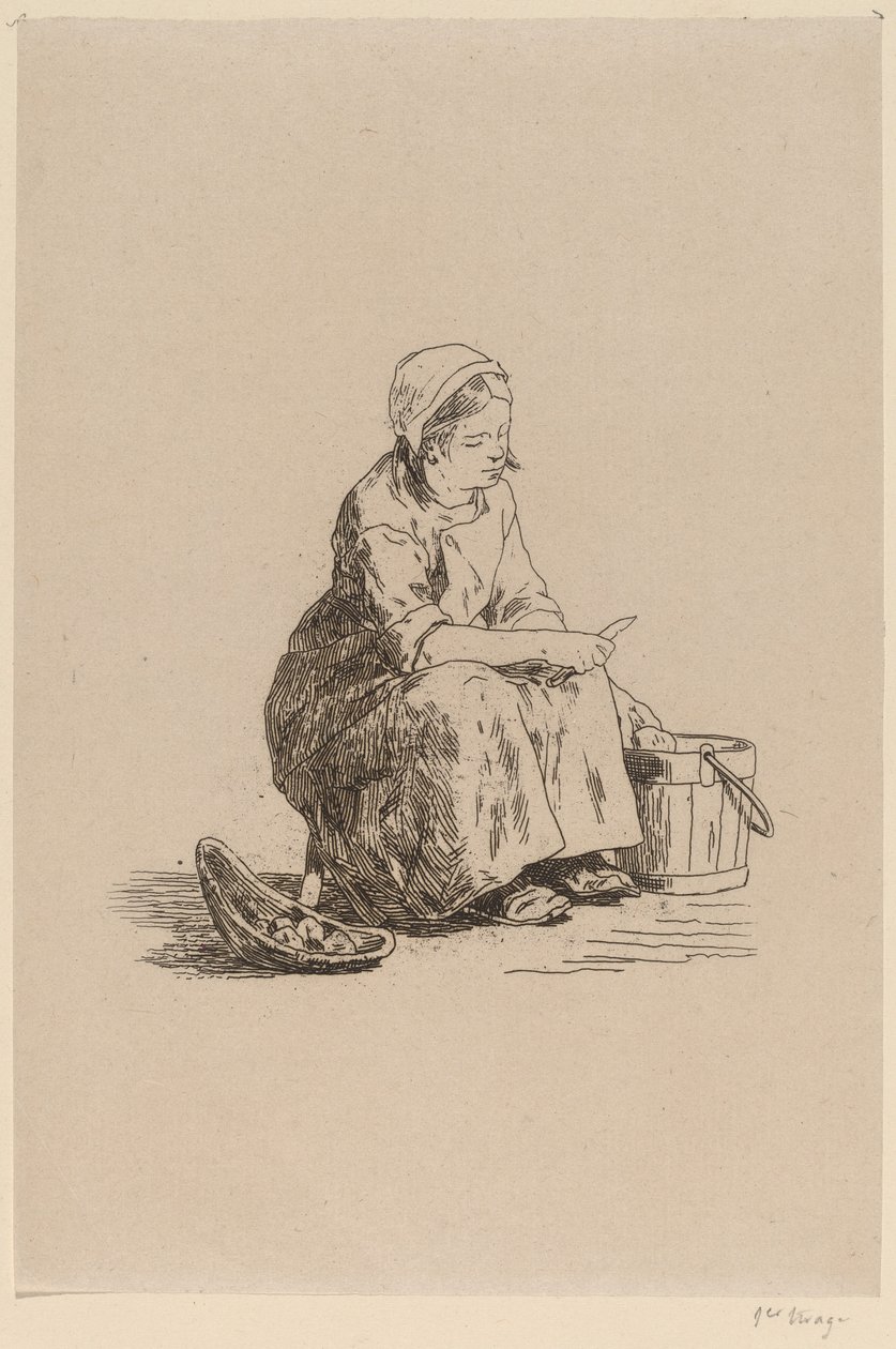 Küçük Patates Soyucu Küçük patates soyucu. by Félicien Rops
