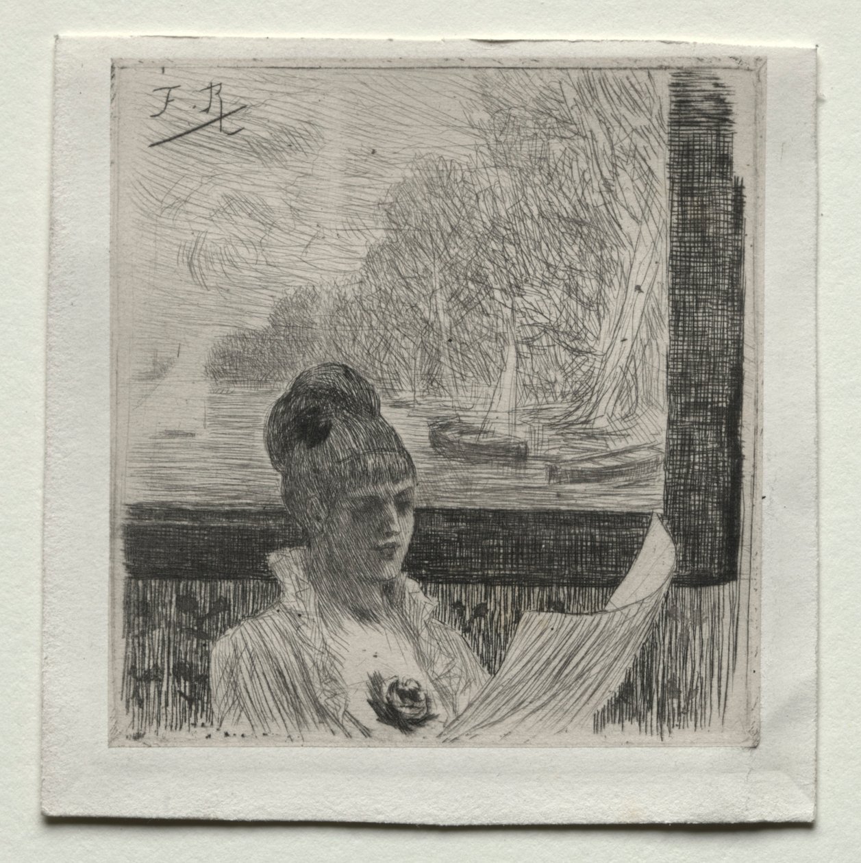 Genç kadın. by Félicien Rops