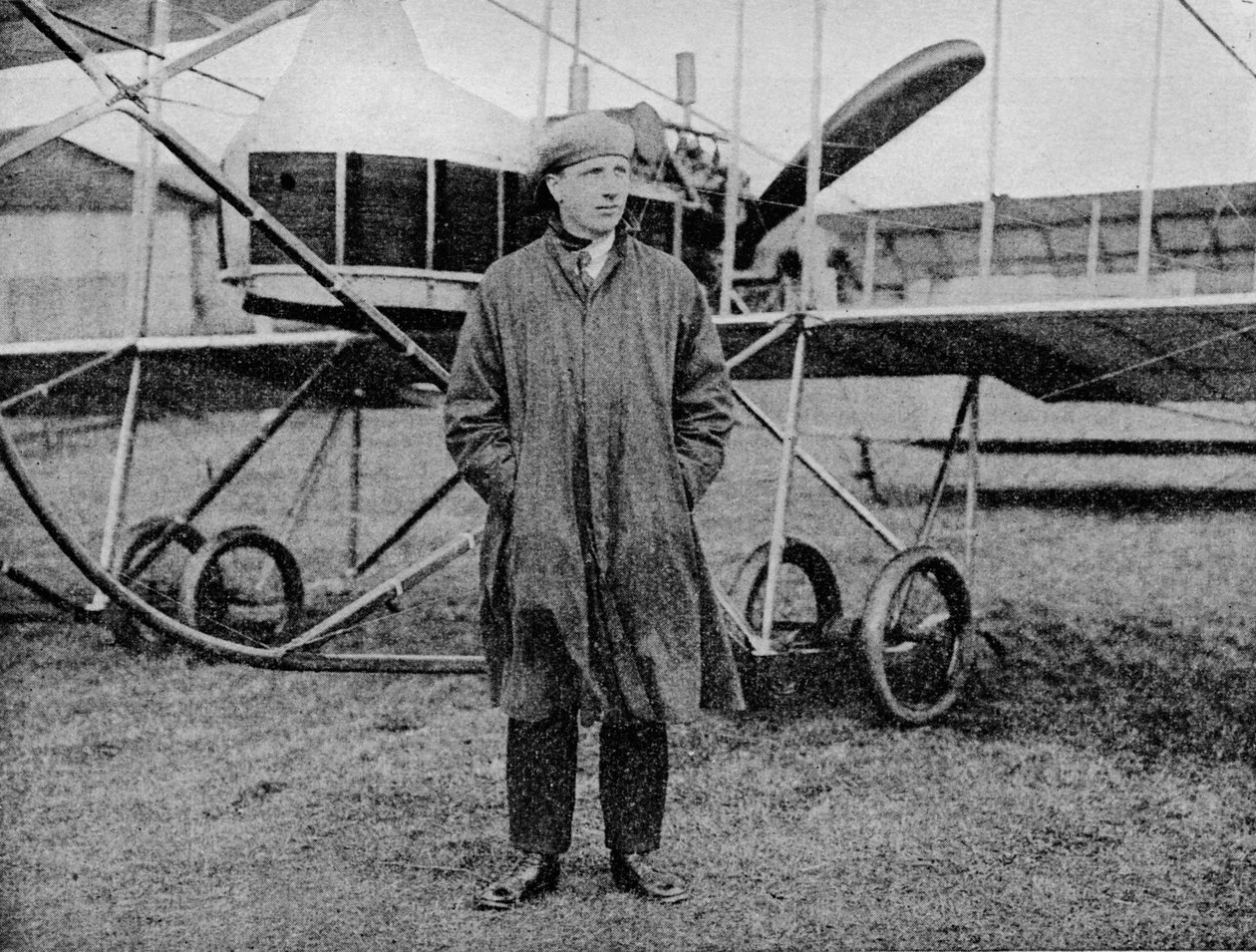Londra-Manchester Hava Yarışı: Bay Jack Alcock ve Maurice Farman çift kanatlı uçağı, 1914 1934 by Flight Photo