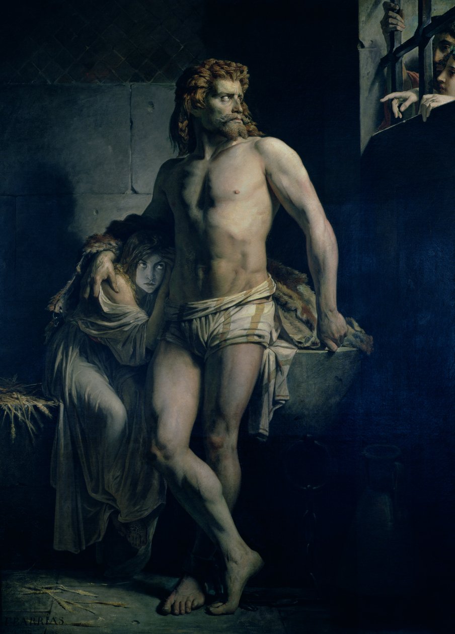 A Gaul and his Daughter Imprisoned in Rome, 1847  by Félix Joseph Barrias