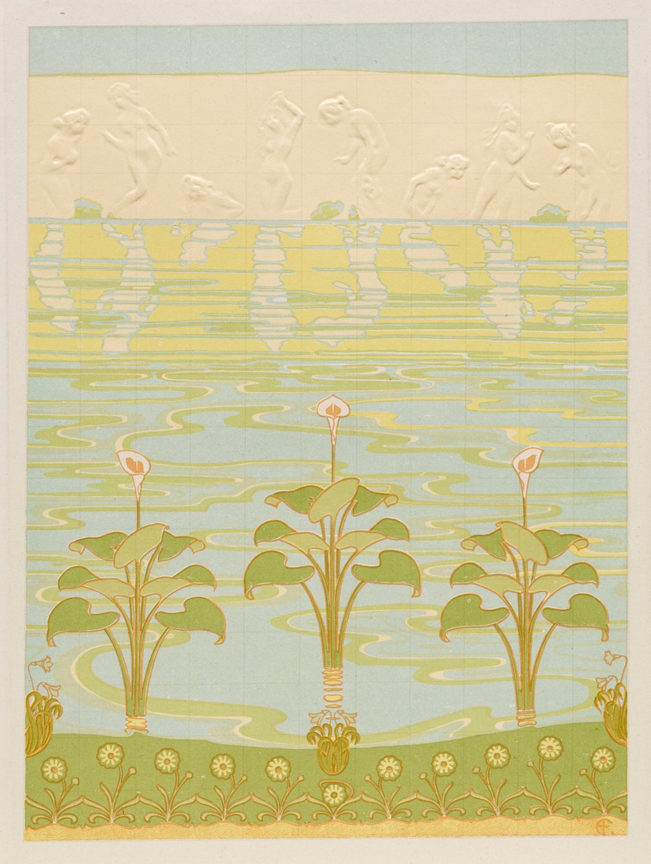 Banyo için Emaye Fayanslarda Dekorasyon, 1898. by Félix Albert Anthyme Aubert