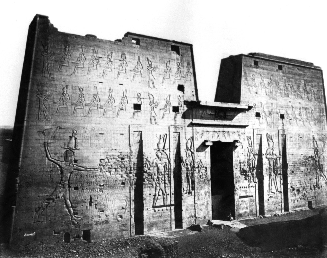 Edfu, Nubia, Mısır, 1878 by Félix Bonfils