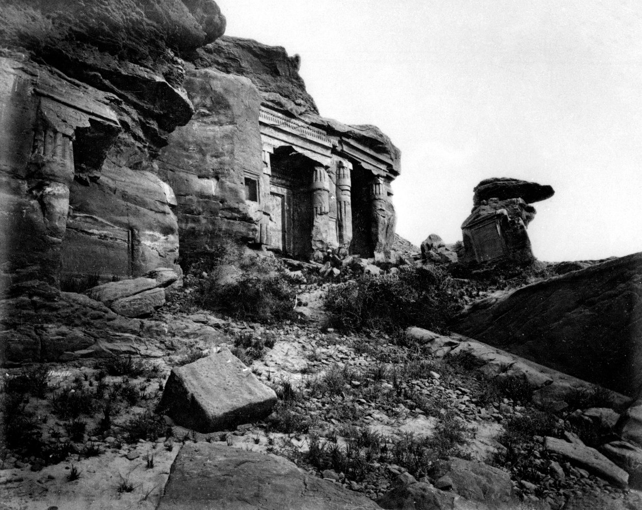 Gebel Silsileh, Mısır, 1878 by Félix Bonfils