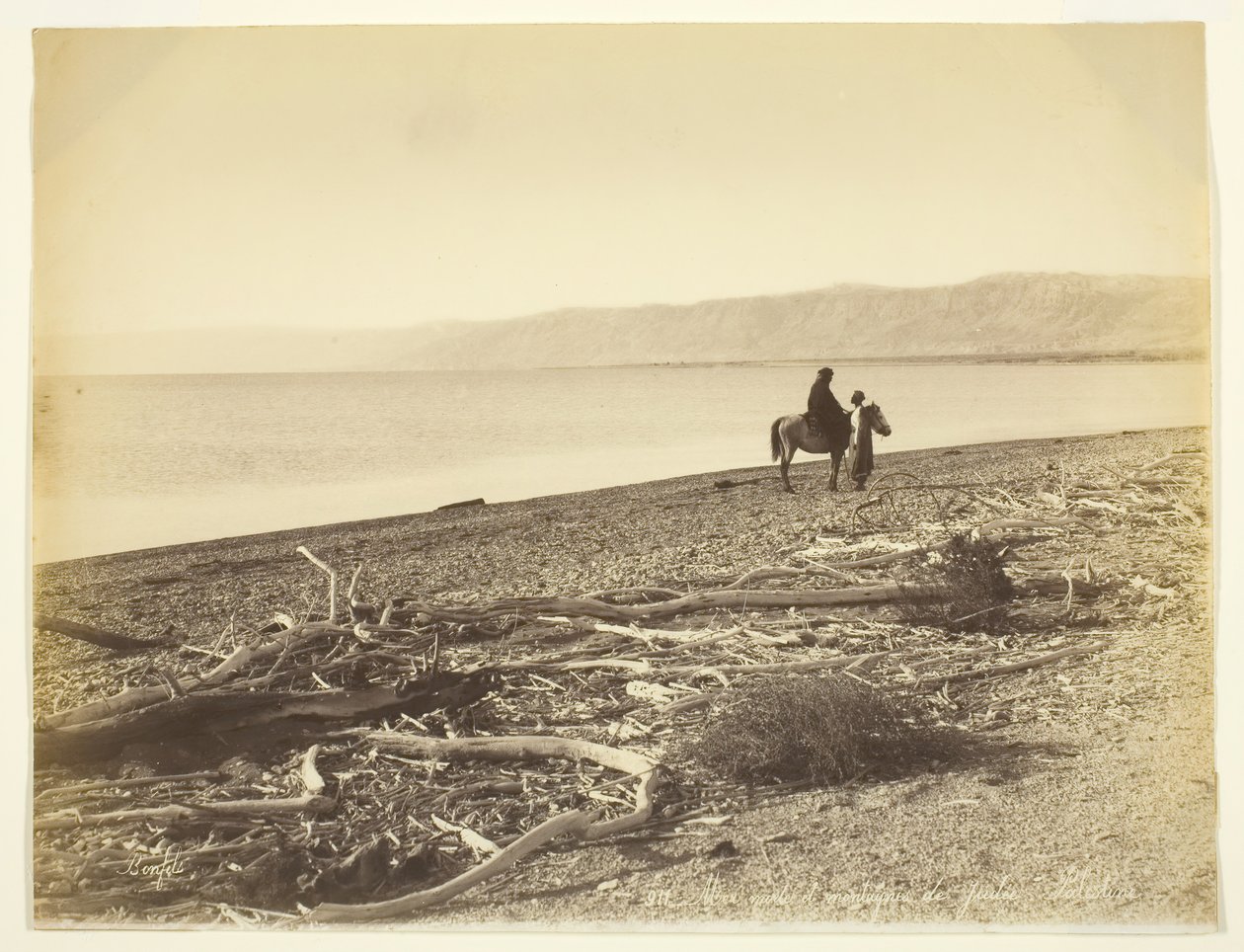 Ölü Deniz ve Judean Dağları. Filistin Ölü Deniz ve Yahudiye Dağları, Filistin, 1875 by Félix Bonfils
