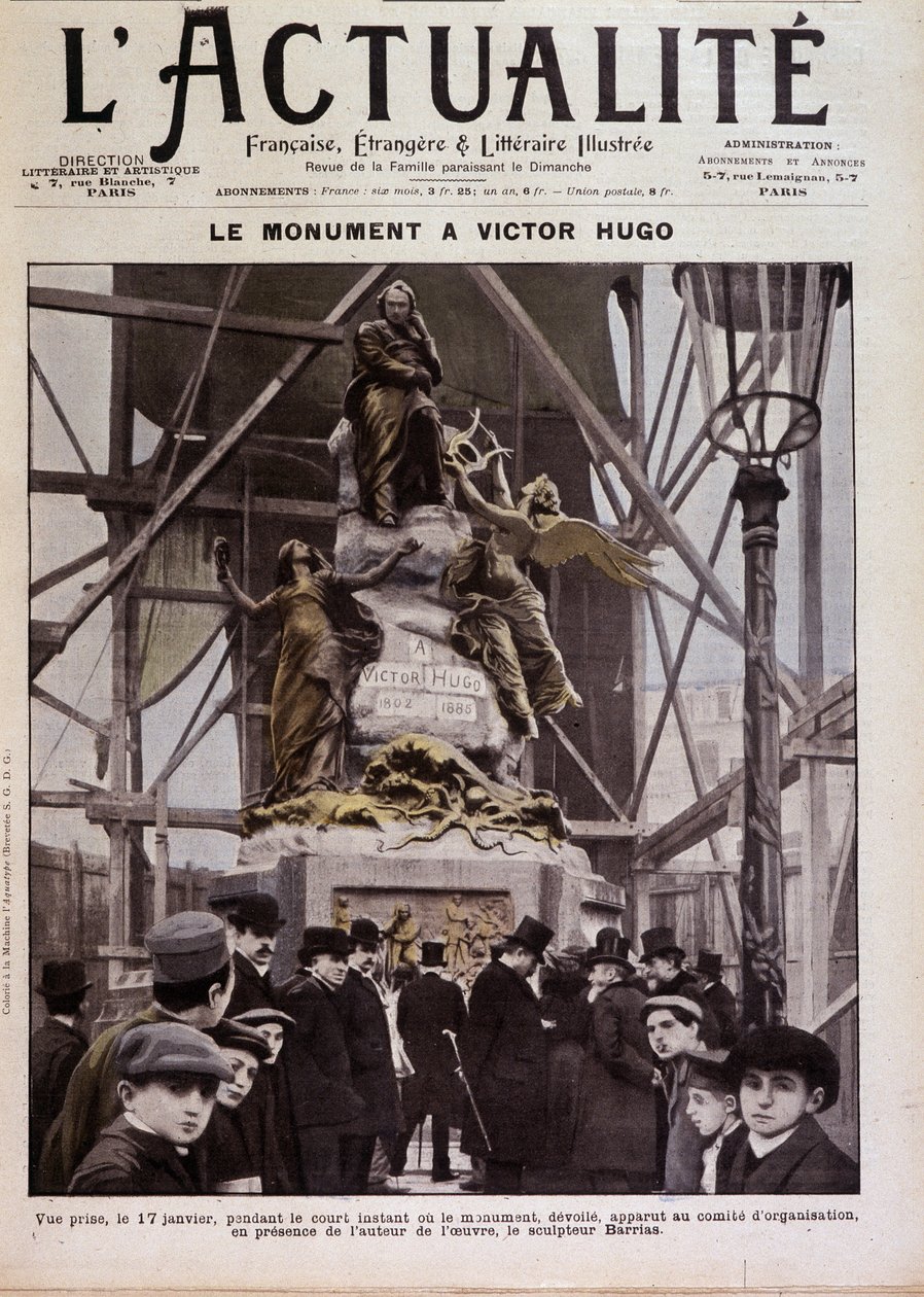 Inauguration of the monument to Victor Hugo by Barrias, Paris, January 17 by Félix Joseph Barrias
