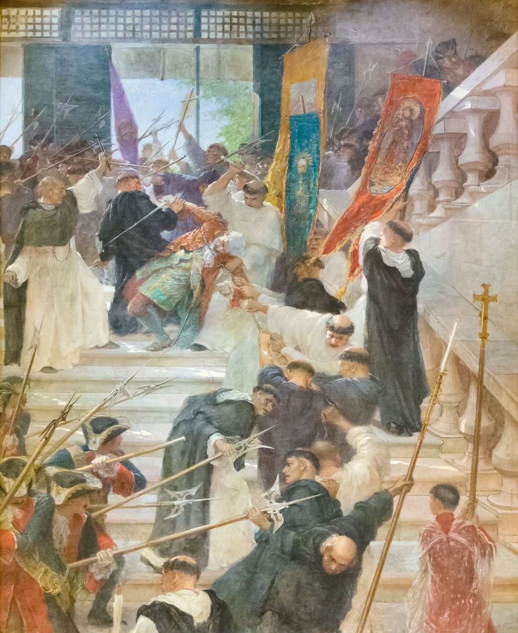 Vali Bustamante'nin öldürülmesi by Félix Resurreccion Hidalgo y Padilla