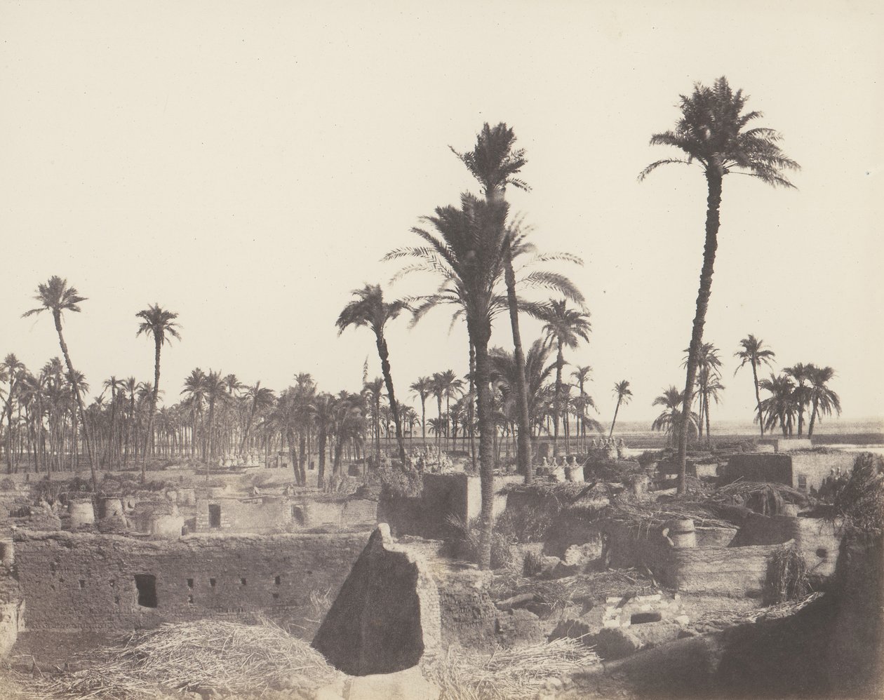 Abaziz, Bir Arap Köyünün İçi, 1851-52, 1853-54 basımı. by Félix Teynard