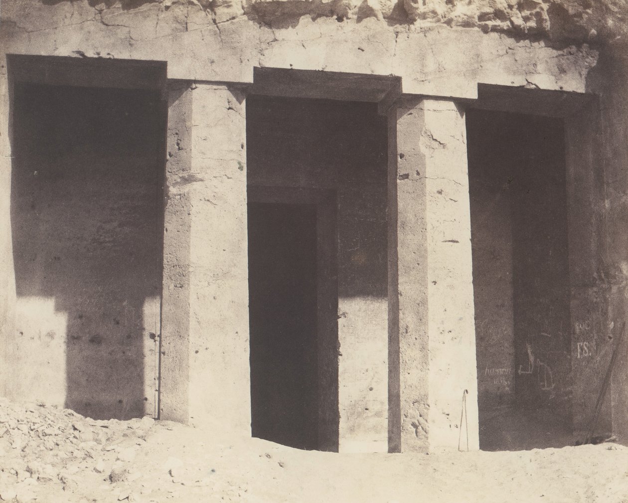 Béni-Haçan, Hipogean Mimari - Amonei Mezarı, 1851-52, 1853-54 basılmış. by Félix Teynard