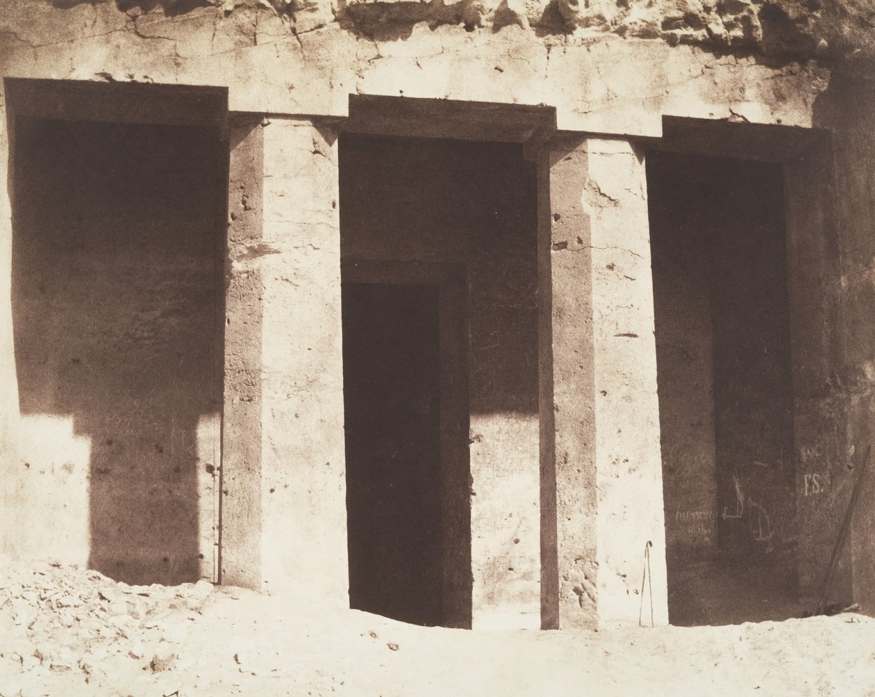 Beni Haçan, Hipogean Mimari, Amonei Mezarı, 1851-52. by Félix Teynard