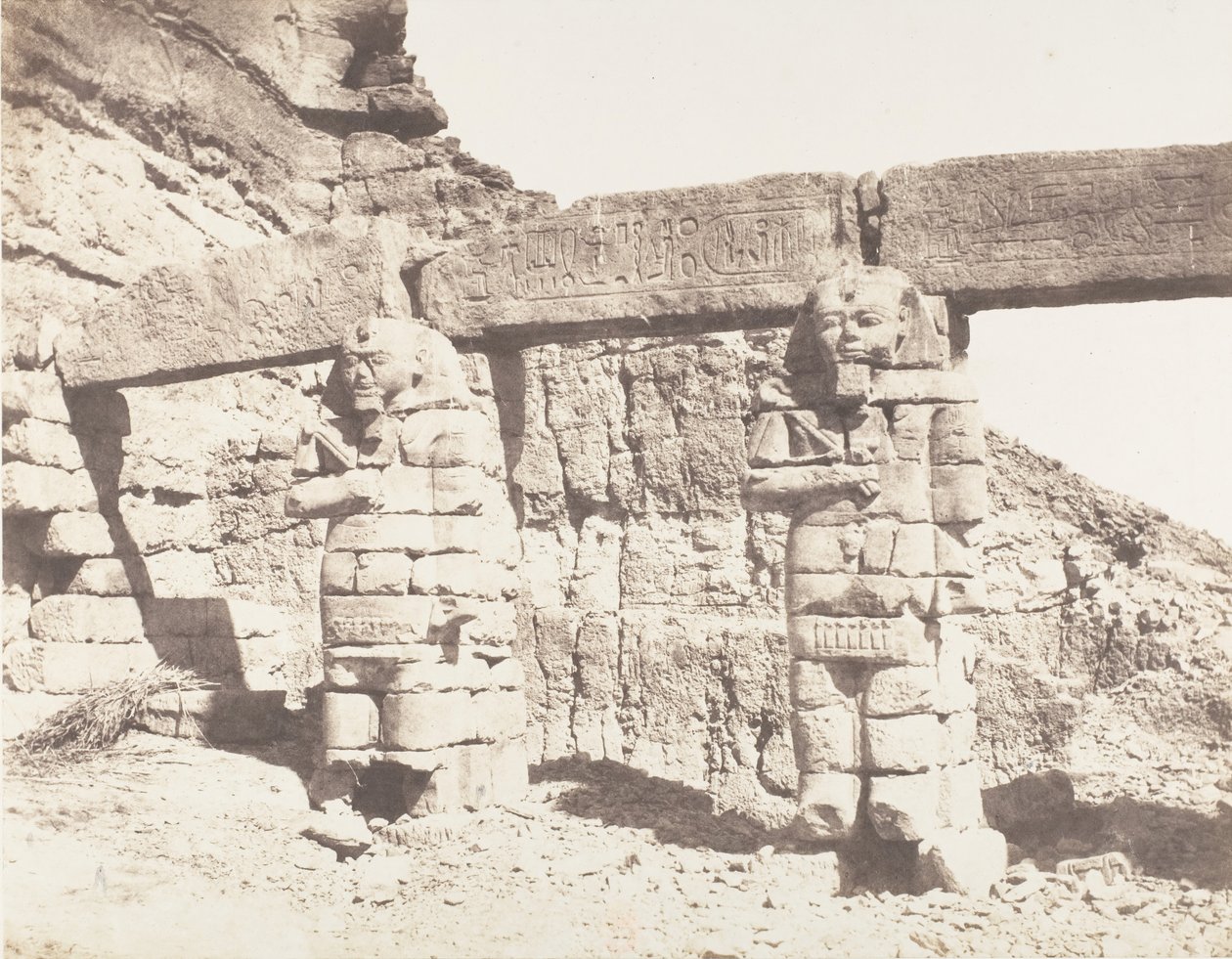 Djerf-Hocein Tutzis, Hemi-Spéos, Dış Parti Devleri, 1851-52, 1853-54 basılmış. by Félix Teynard