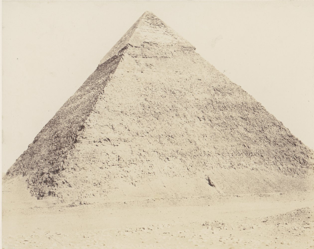 Memphis Djizeh Nekropolü, Kefren Piramidi, 1851-52, 1853-54 basılmış. by Félix Teynard