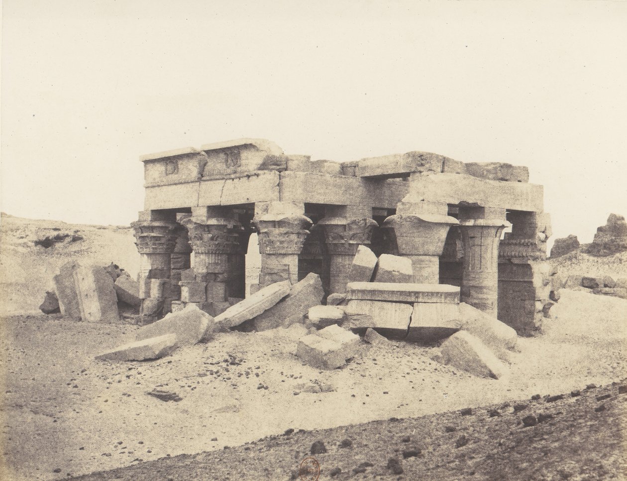 Kôm-Ombou Ombos, Harabelerin Genel Görünümü, 1851-52, 1853-54 basılmış. by Félix Teynard
