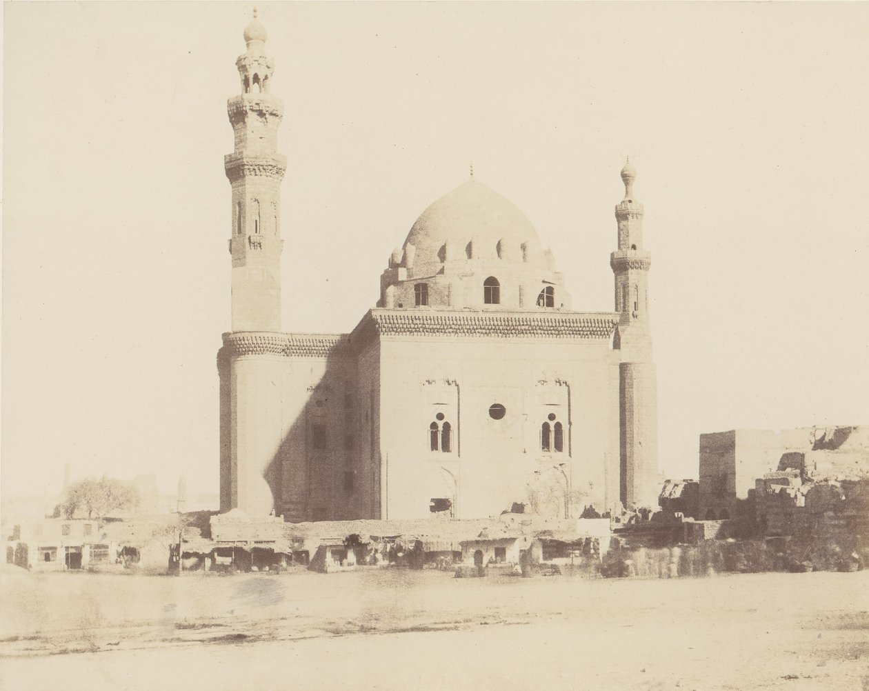 Le Kaire, Sultan Haçan le Tombeau Camii, 1851-52, 1853-54 basılmış. by Félix Teynard