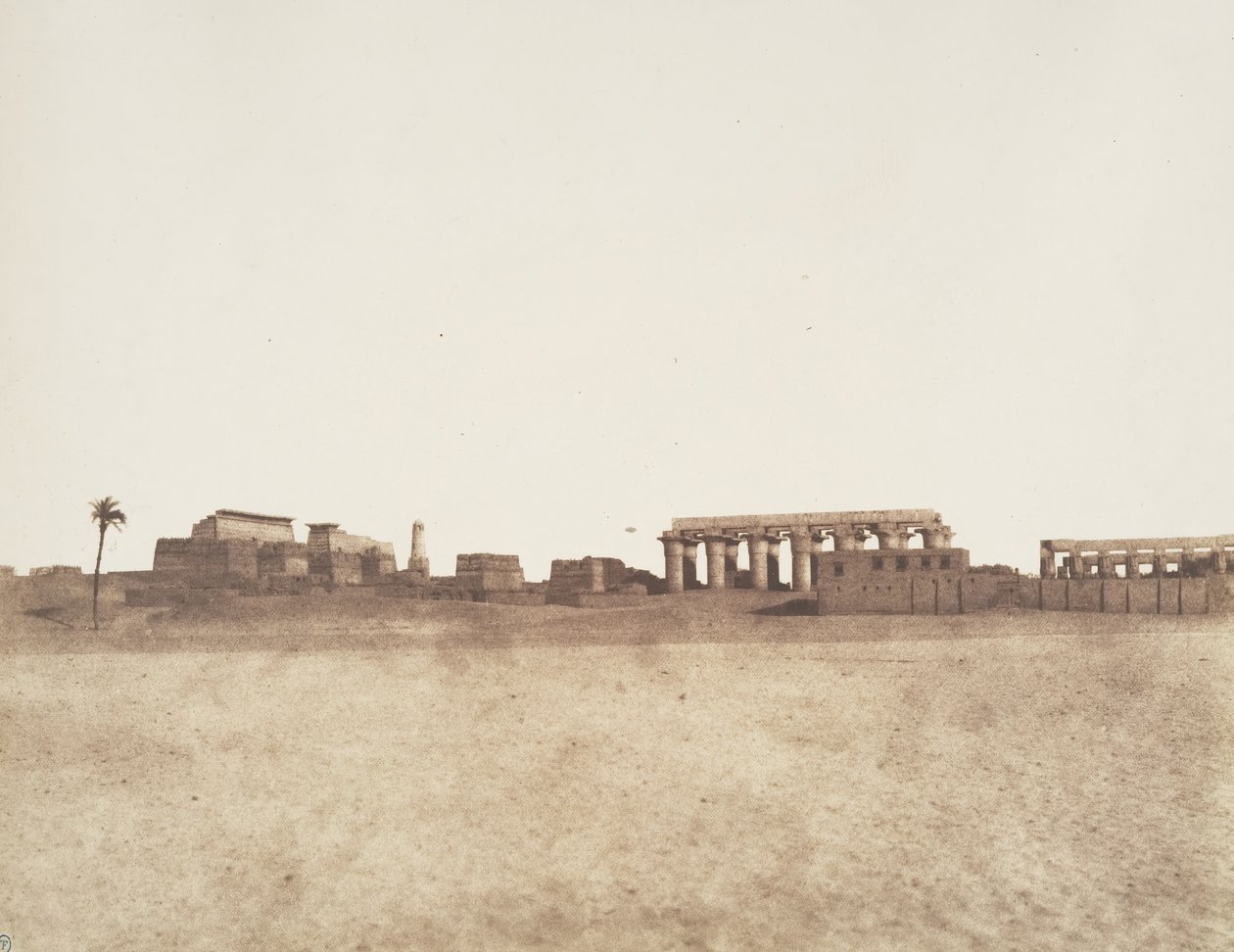 Louksor Thebes, Harabelerin Genel Görünümü, 1851-52. by Félix Teynard