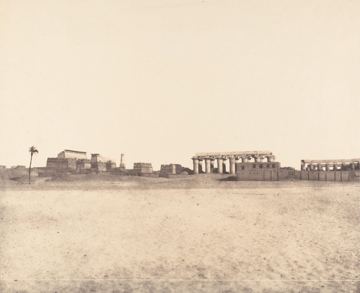 Louksor Thebes, Harabelerin Genel Görünümü, 1851-52. by Félix Teynard