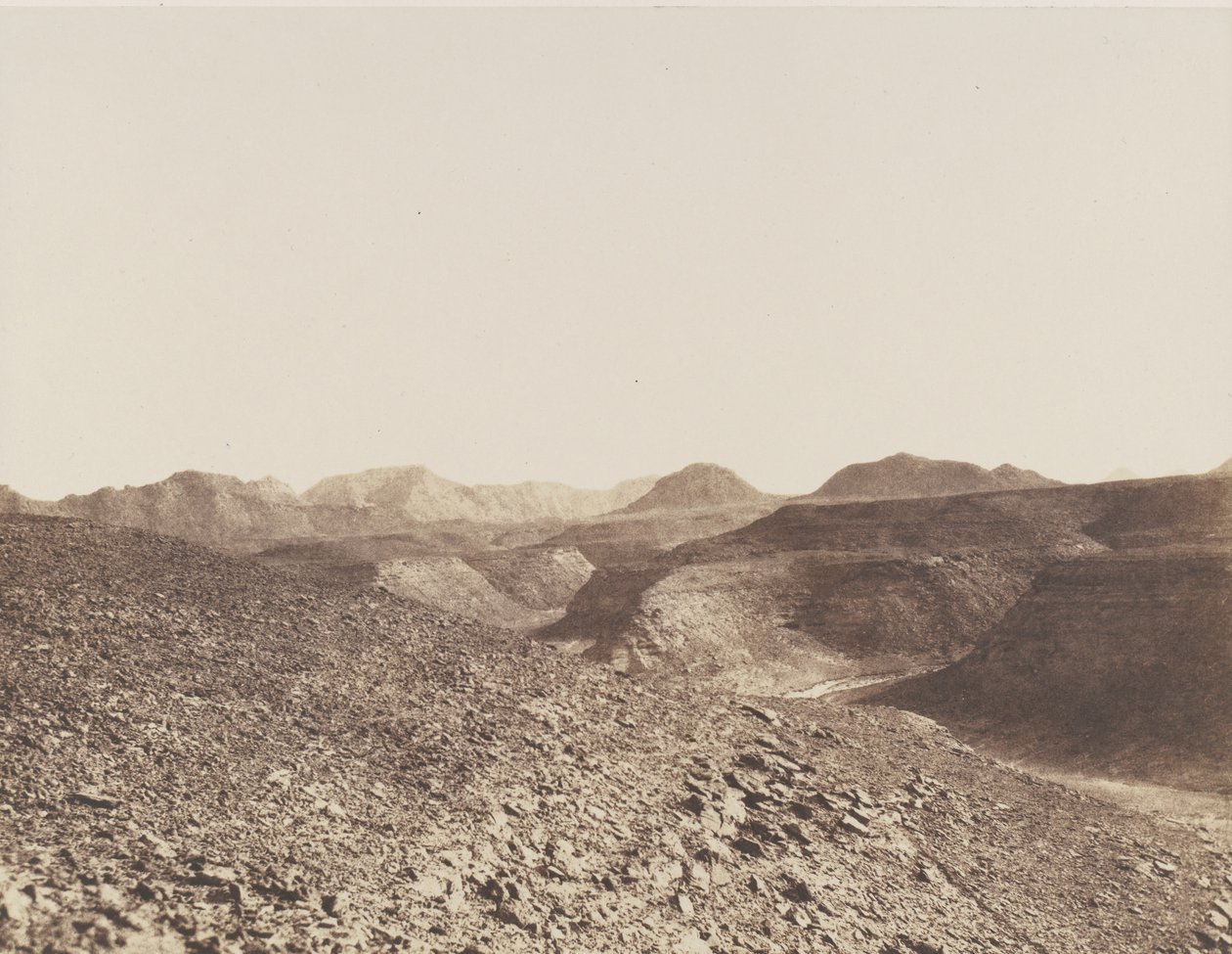 Nubia, İbrim Çevresi, Arap Zinciri - Bir Geçit Görünümü, 1851-52. by Félix Teynard
