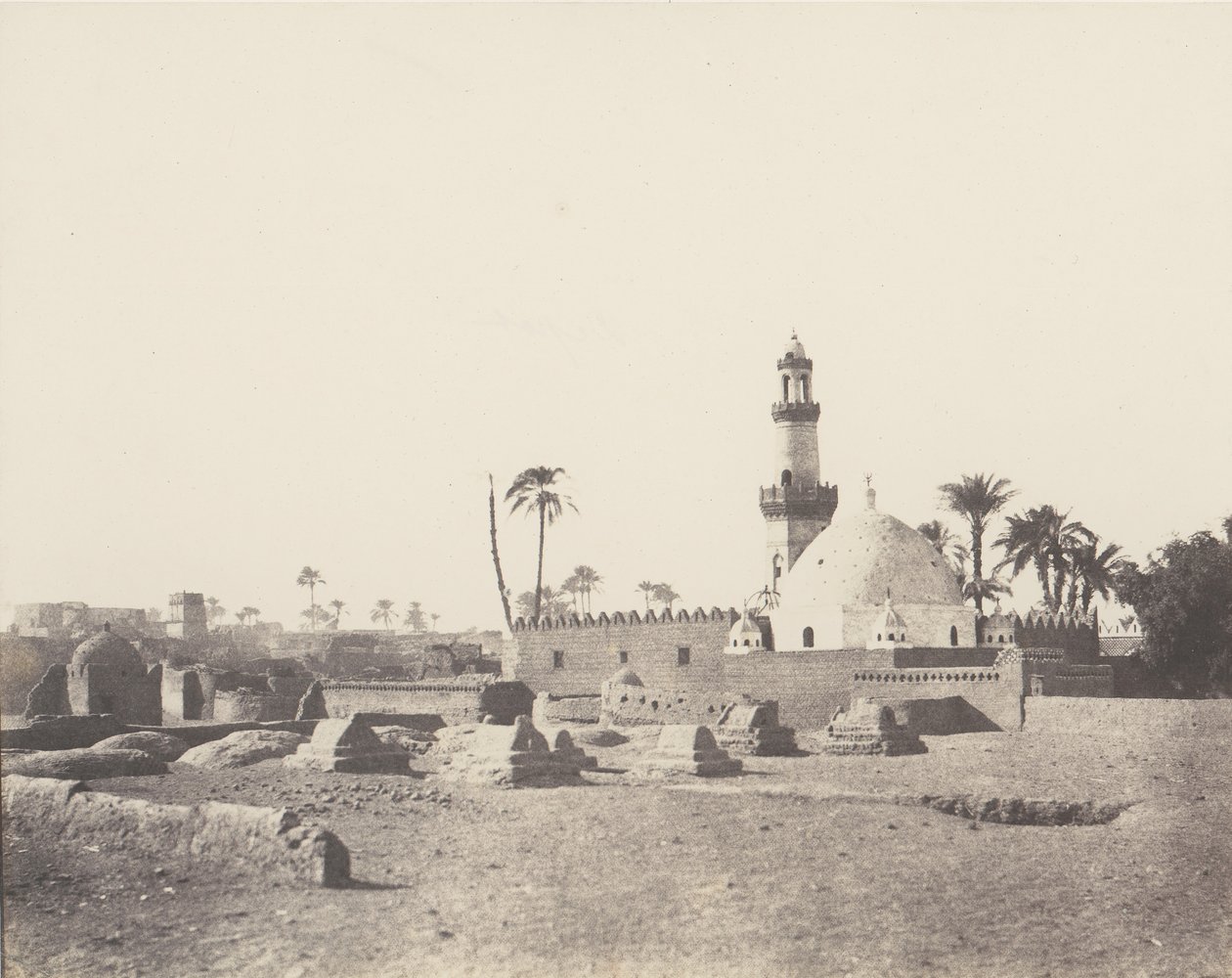Souâdj, Müslüman Mezarlığı ve Mourad-Bey Türbesi, 1851-52, 1853-54 basılmış. by Félix Teynard