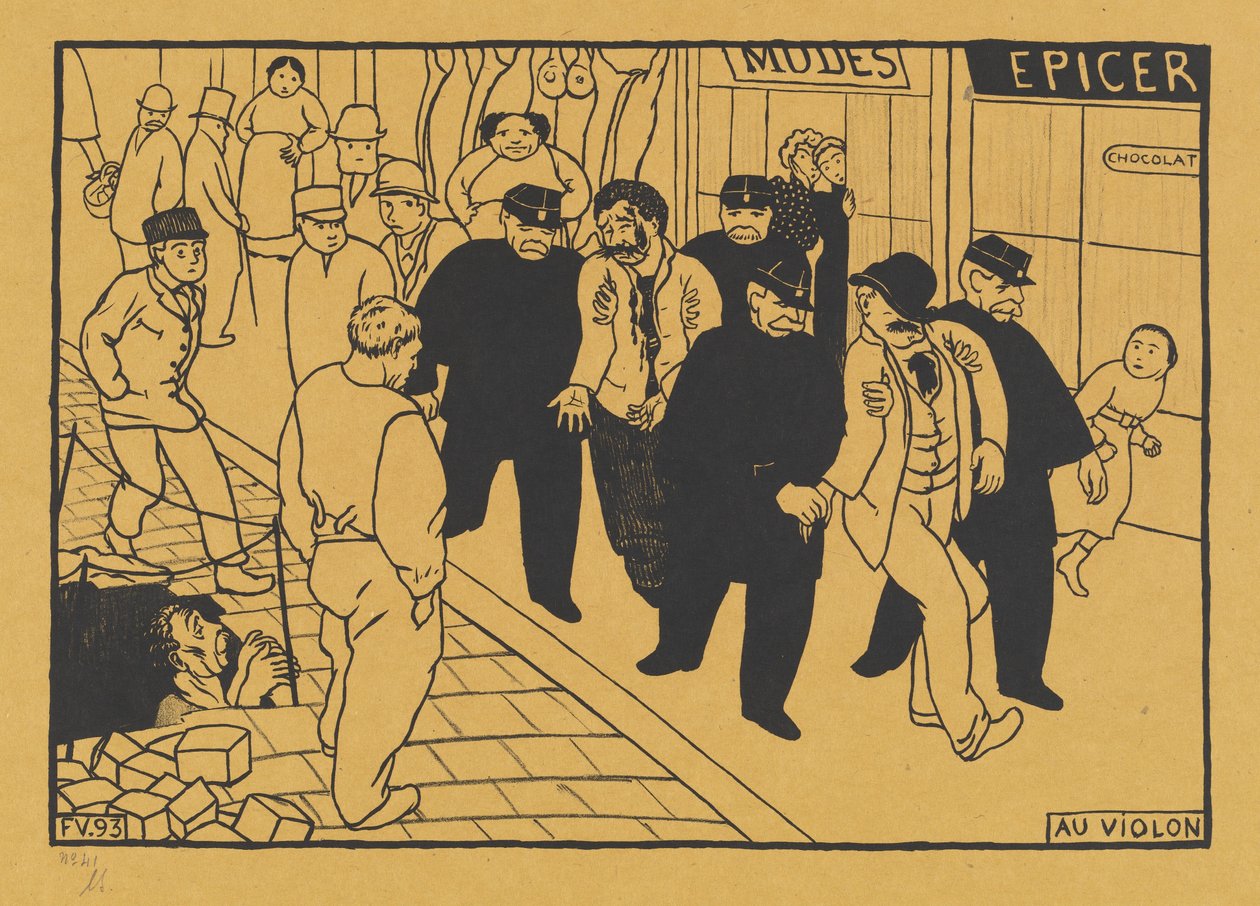 Au Violon (Sürahiye Kapalı) by Félix Vallotton