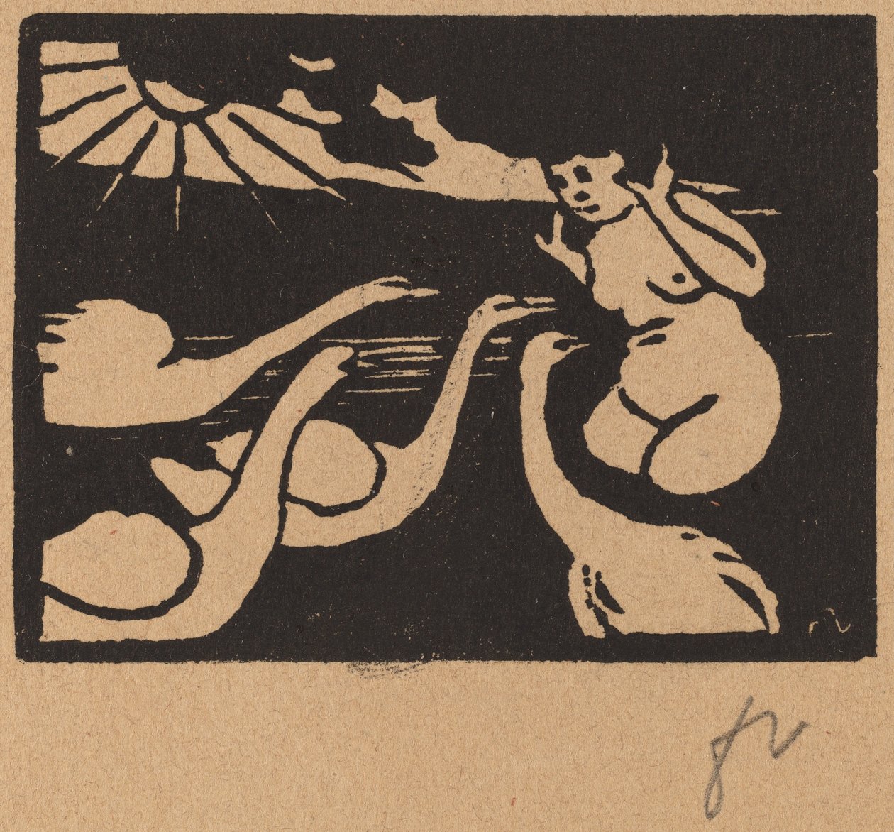 Kuğularla Yıkanan Kuğularla Yıkanan, 1893. by Félix Vallotton