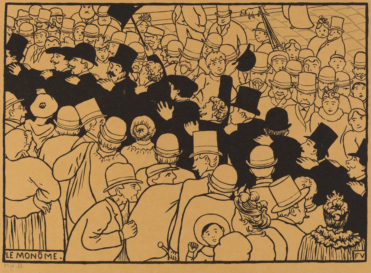 Le Monôme (Sokaklarda Tek Sıra Geçit Yürüyüşü) by Félix Vallotton