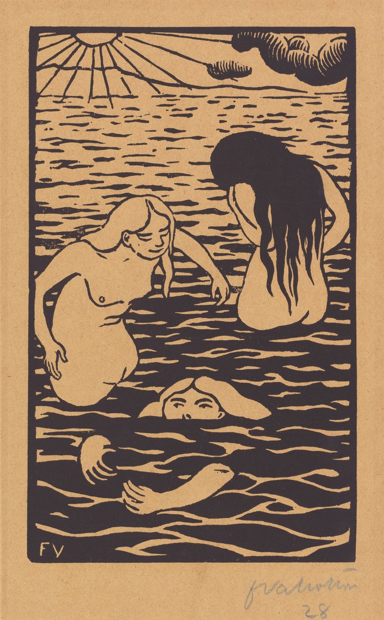 Üç Yıkanan, 1894. by Félix Vallotton