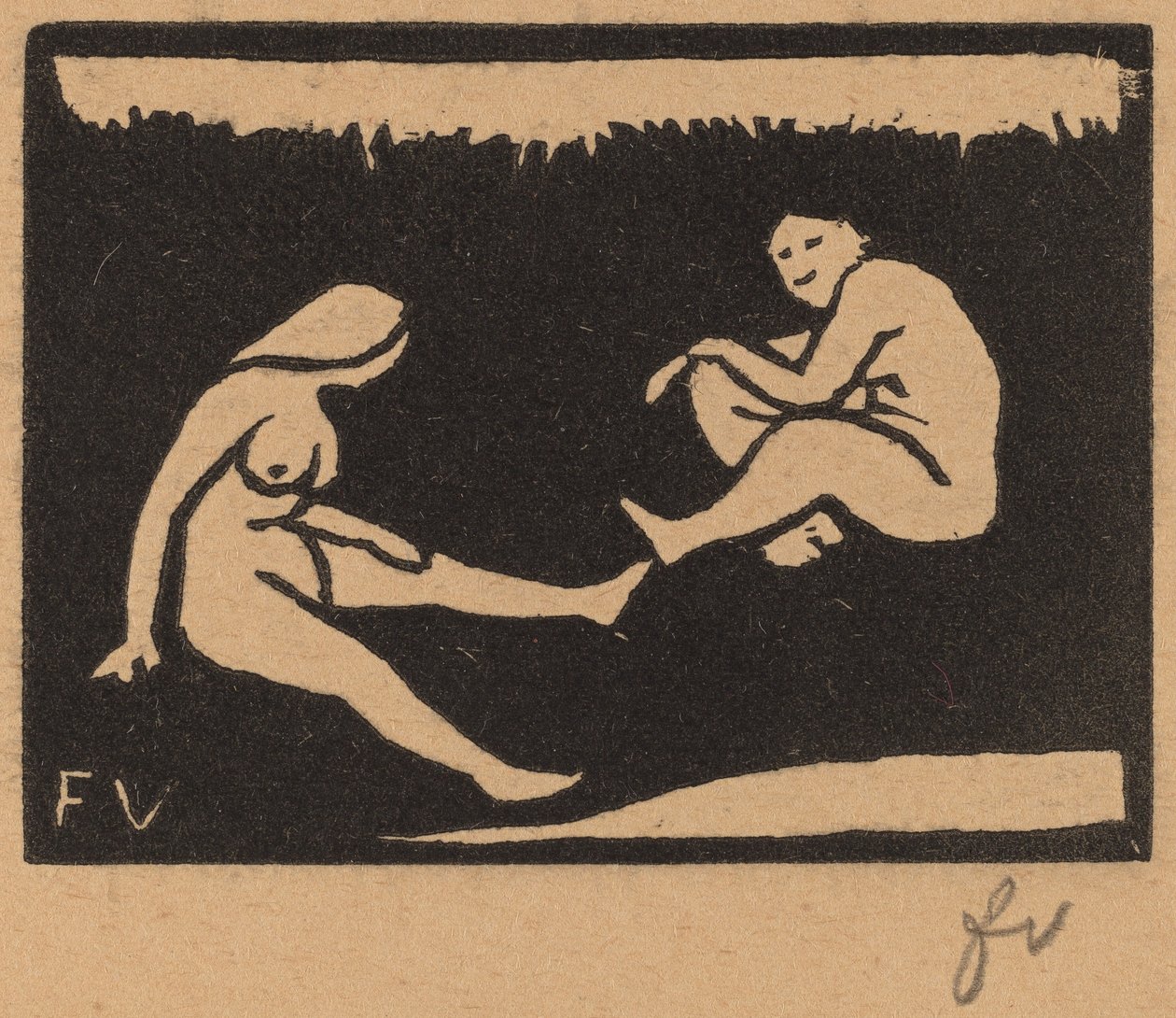 İki Oturarak Yıkananlar İki Oturarak Yıkananlar, 1893. by Félix Vallotton