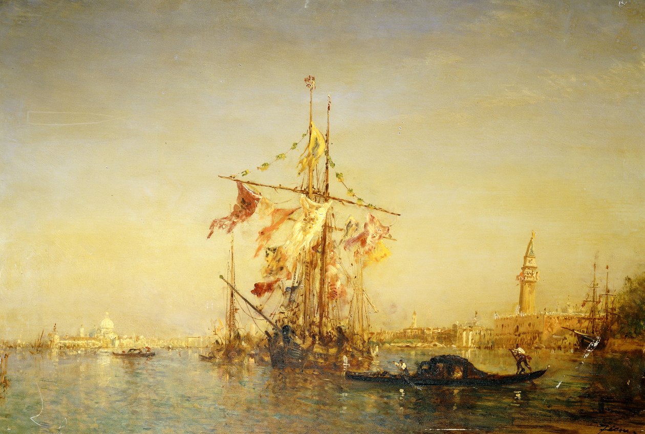 Bacino Venedik Nakliye ile, by Félix Ziem
