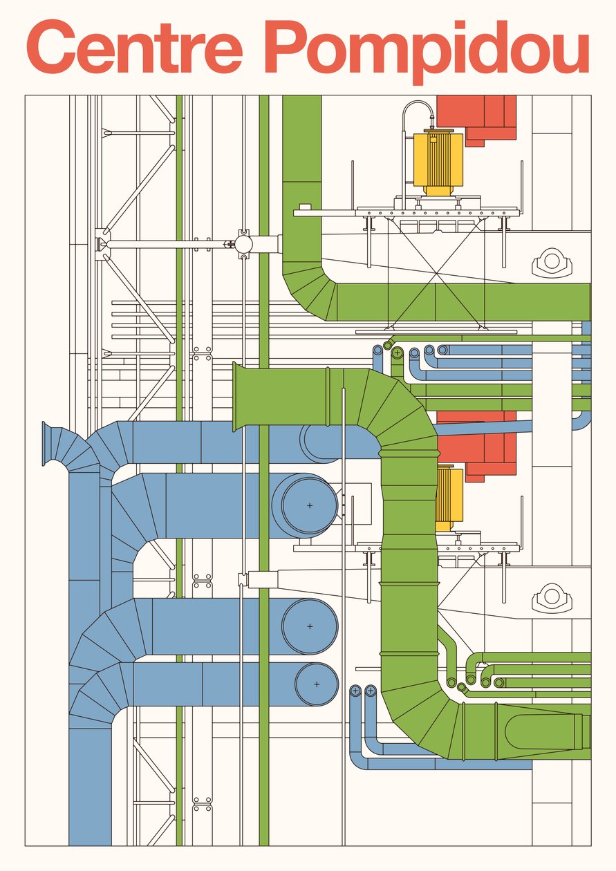 Centre Pompidou, 2023 (dijital) by Florent Bodart