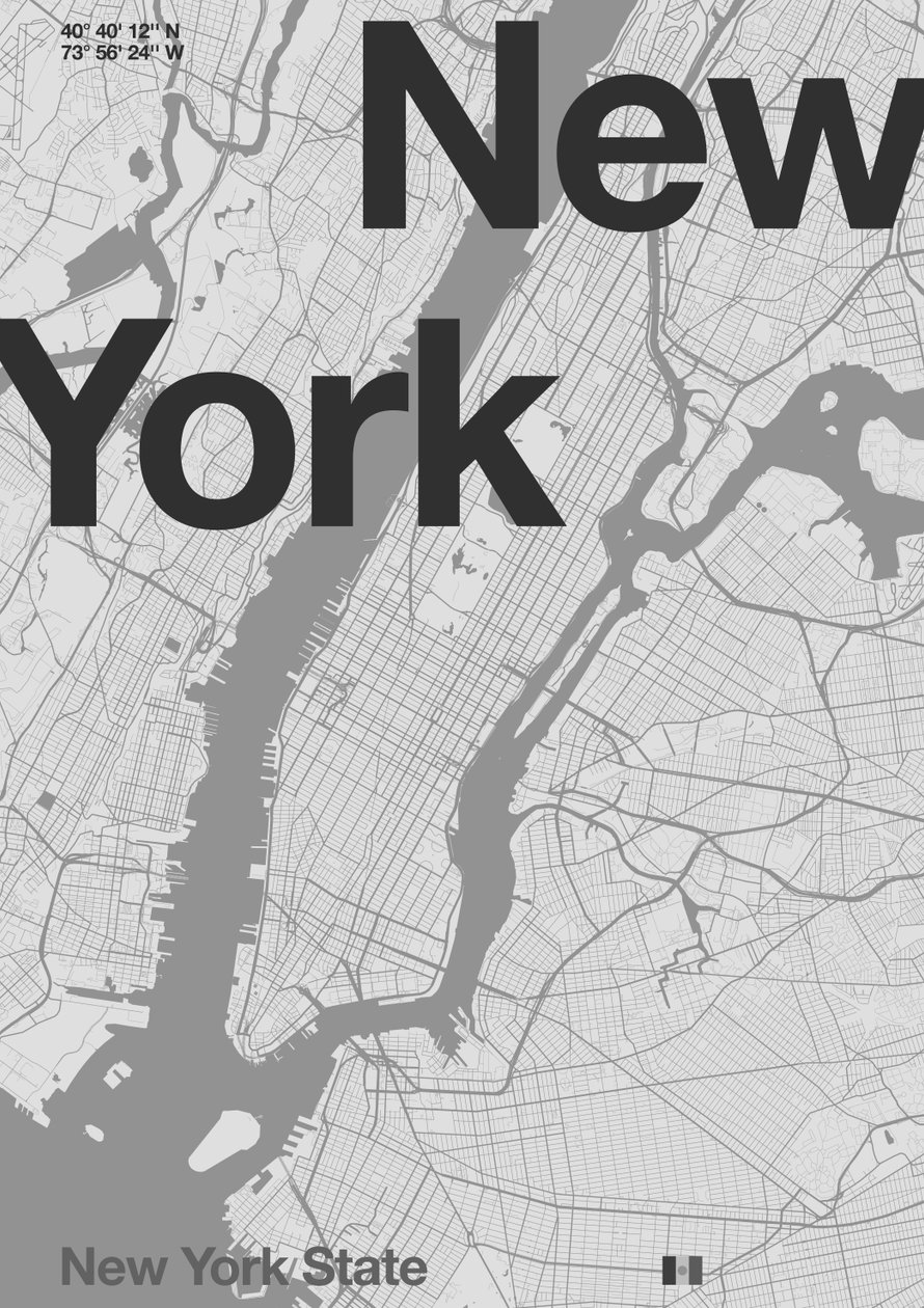 New York Minimal Haritası by Florent Bodart