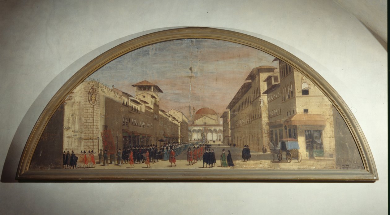 Lunette, Via de Servi, Floransa manzaralı by Florentine School