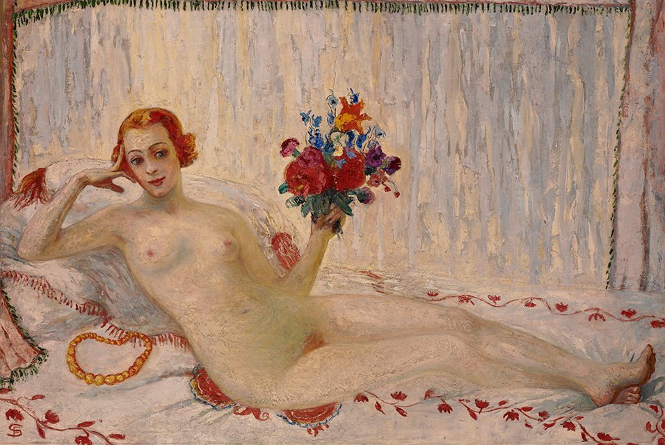 Bir Model Çıplak Otoportre by Florine Stettheimer