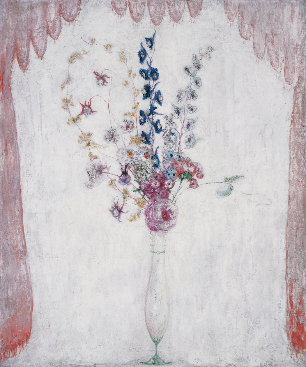 Delphinums ve Columbine, c.1923 (tuval üzerine yağlı boya) by Florine Stettheimer