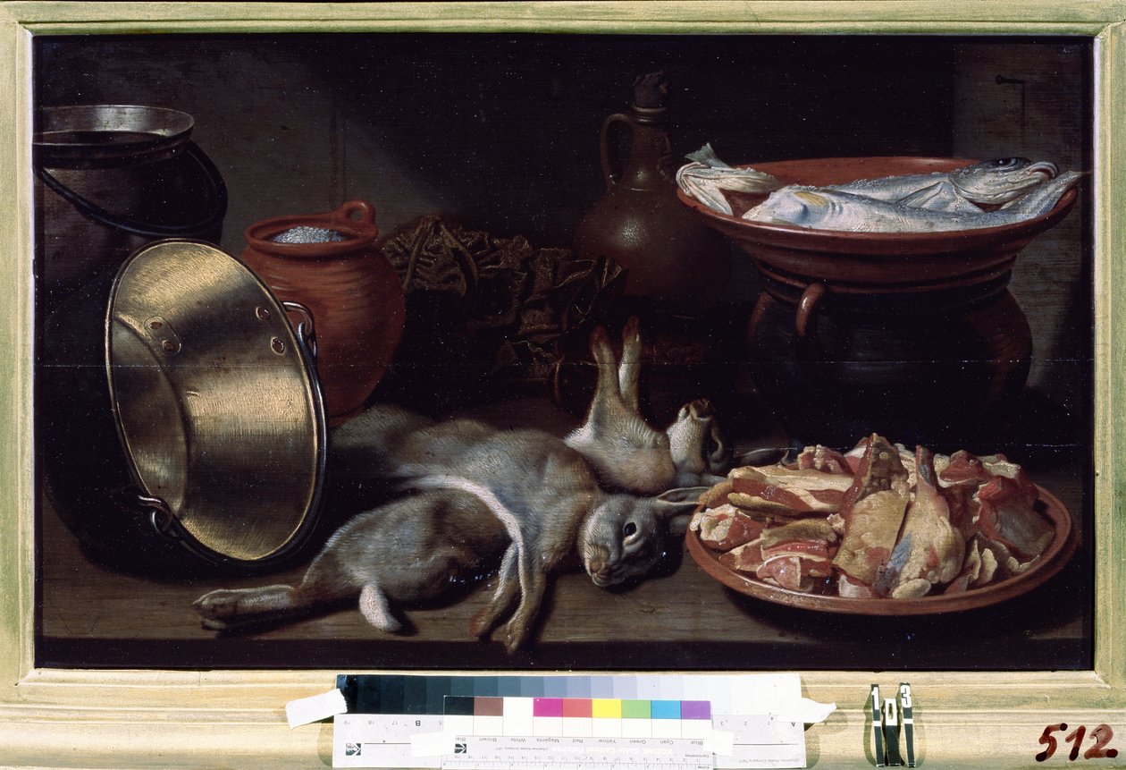 Hares ile natürmort. Floris van Schooten