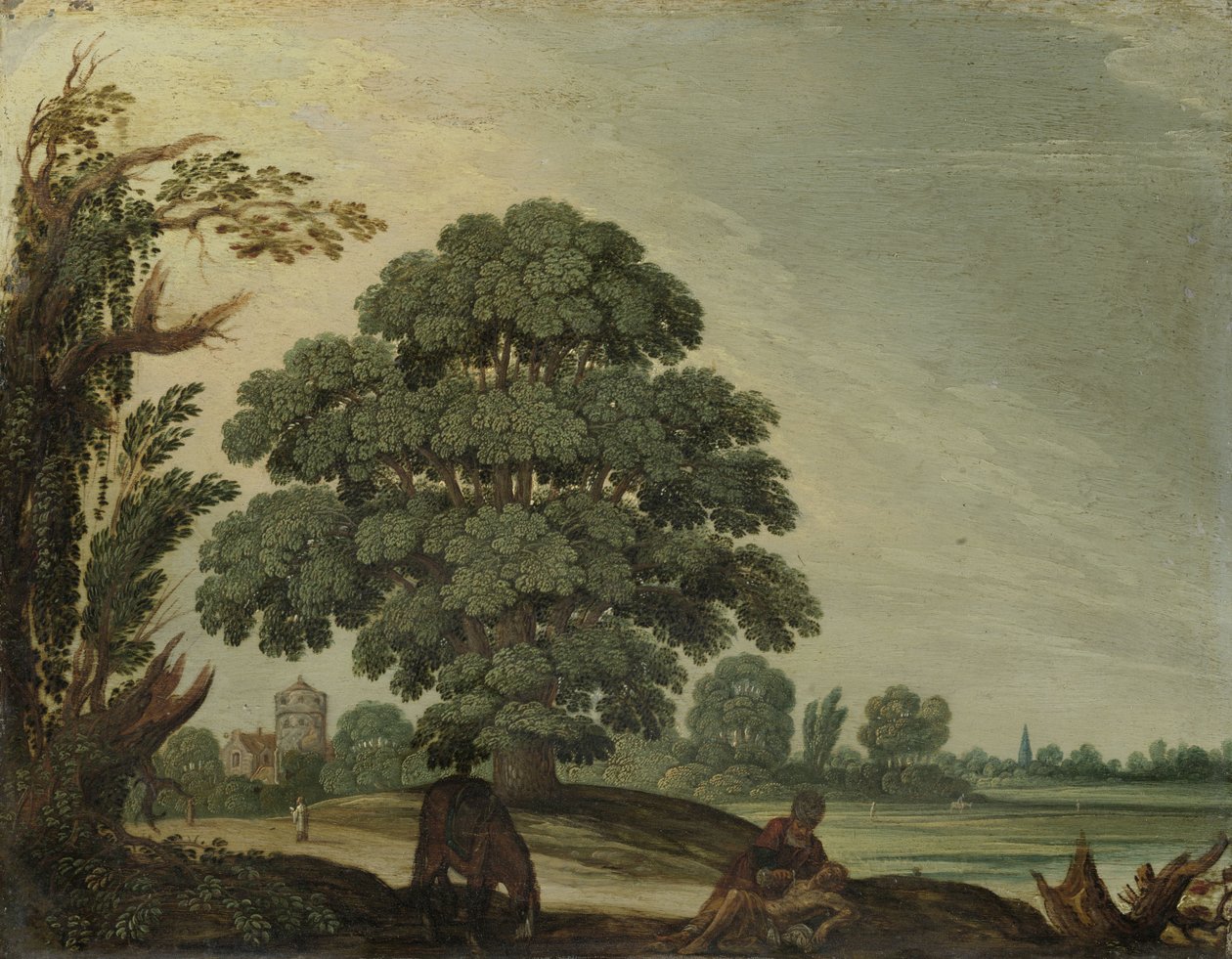 İyi Samiriyeli ile Manzara by Adam Elsheimer